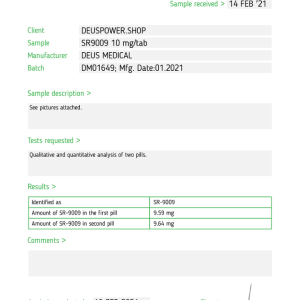 STENABOLIC (SR9009) SARM IN TABLETS Deus Medical